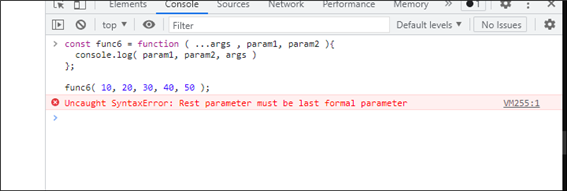 rest parameter must be last formal parameter