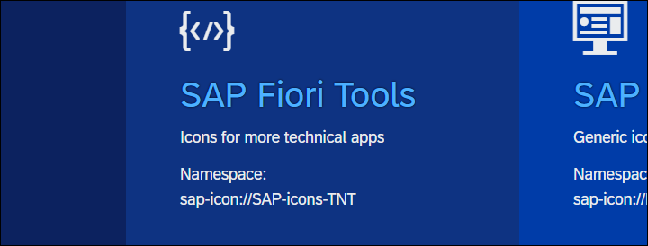 SAP Fiori Tools 아이콘