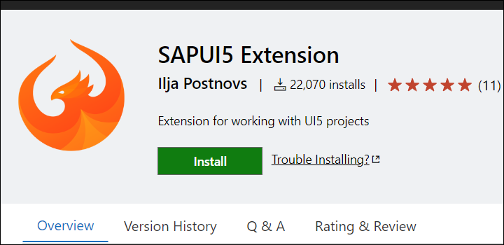 SAPUI5-VSCode-익스텐션-SAPUI5-Extention
