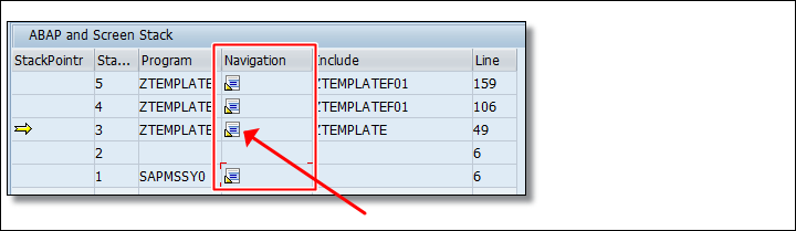 ABAP CALL STACK Navigate to Editor 기능